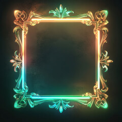 golden frame with floral ornament