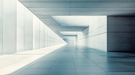 Obraz premium The interior of a modern architectural space with geometric minimalism, intended for construction, high-end residential, and related promotional and design purposes in design and art.