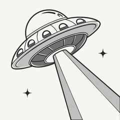 ufo alien spaceship, spacecrafts and ufo vector design © Kazal Roy