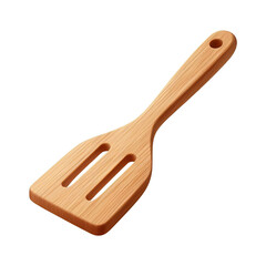 Wooden spatula isolated on transparent background