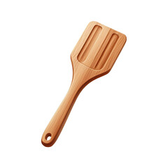 Wooden spatula isolated on transparent background