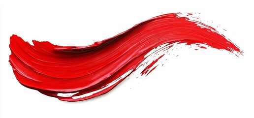 Bold Red Paint Stroke