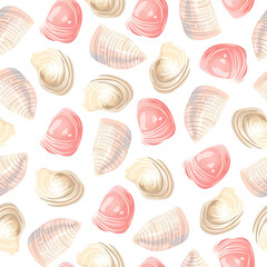 Nautical seashell and starfish design for summer vibes
Ocean-inspired seamless pattern with shells and coastal elements