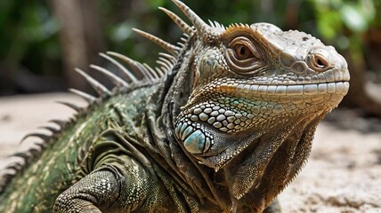 Obraz premium Beautiful iguana Clipart isolated