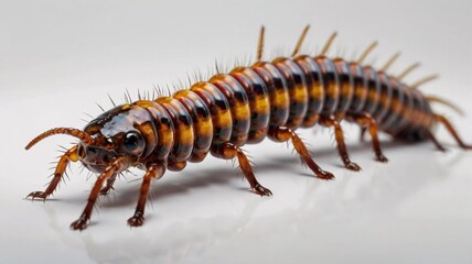 Fototapeta premium illustration of a centipede isolated