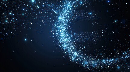 Obraz premium Cosmic Light Trail in Deep Space