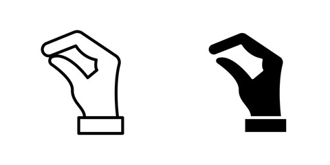 Hand Lizard flat Icons in line outline and flat solid style on white background