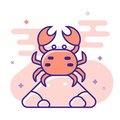 Fototapeta premium Cartoon crab illustration