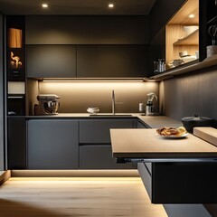 A kitchen with an ergonomic workflow to minimize unnecessary movement.