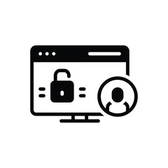 Black solid icon for access