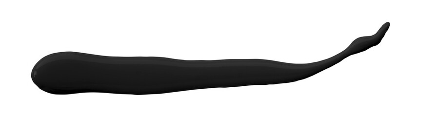 black brush isolated on transparent background