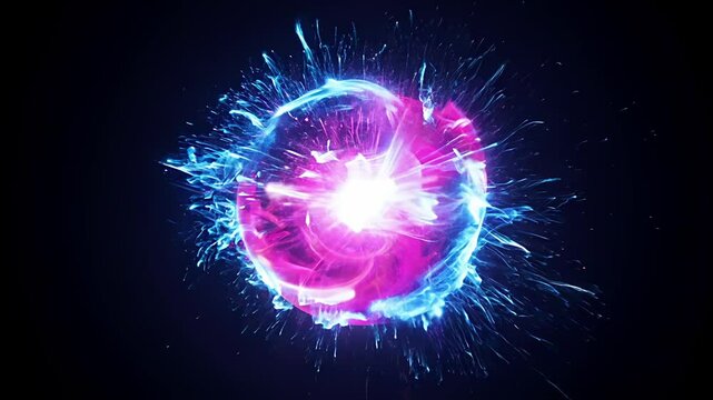 A brilliant light explosion effect, creating an eye-catching logo introduction.