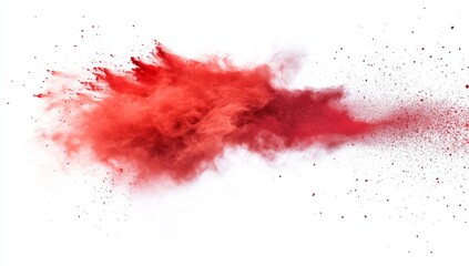 Red powder explosion