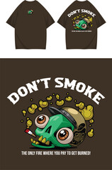 Smoke Weeds T-Shirt Design Trendy Casual Wear Illustration for T-Shirts Soft Aesthetic T-Shirt Design with Cozy Vibes	