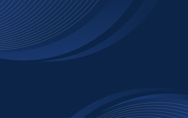 Abstract Blue Background with Curved Lines and White Circular Patterns for Modern Designs