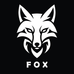 Stylish Fox Logo Design in Black and White for Brand Identity
