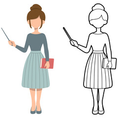 Female Teacher Illustration.