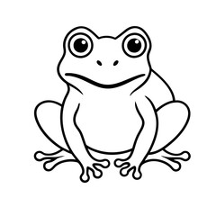 Cute Outline Baby Frog
