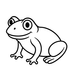 Cute Outline Baby Frog