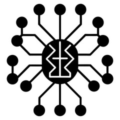 Modern Artificial Intelligence Symbols for Digital and Tech Projects
