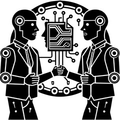 Modern Artificial Intelligence Symbols for Digital and Tech Projects
