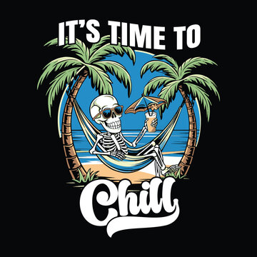 Summer-themed vector T-shirt design