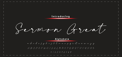 signature Font Calligraphy Logotype Script Brush Font Type Font lettering handwritten
