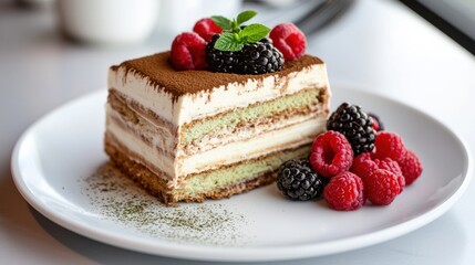 Delicious Chocolate Cake with Creamy Frosting and Decorative Toppings