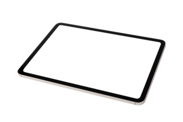 Digital touch table computer isolated no background blanc screen
