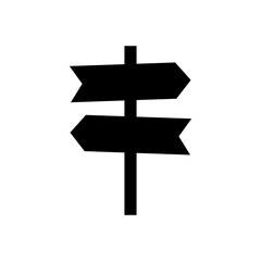 blank wooden signboards set vector silhouette. signboard icon