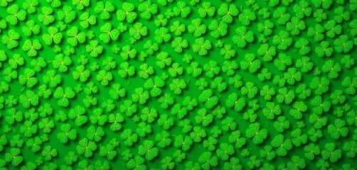 Shamrock pattern background, St Patrick's Day design, art, pattern