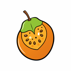 vector illustration of an Bael fruit
