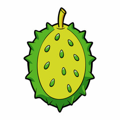 illustration of a horned melon