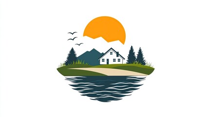 House for sale icon vector logo templat