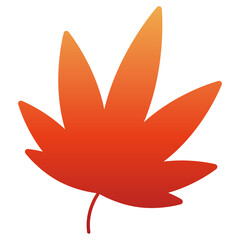 紅葉した赤いモミジの葉