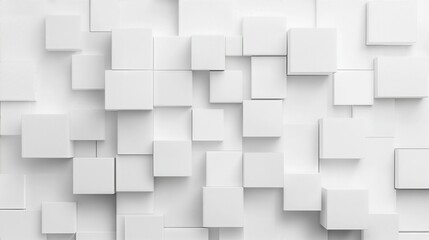 Abstract Cube Pattern: A captivating array of 3D white cubes, creating a modern and visually dynamic pattern. This image would be suitable for use as a background.