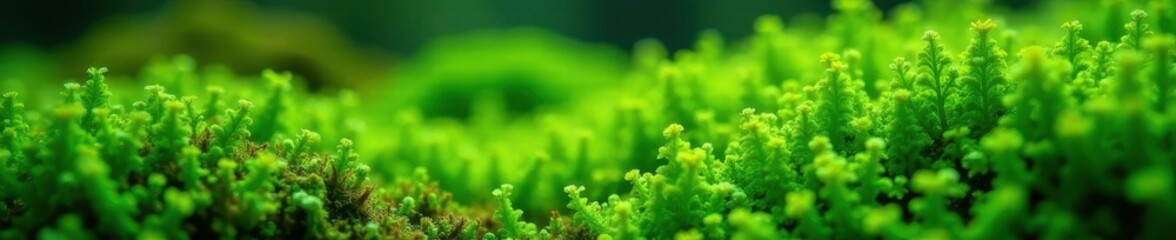 Emerald green sphagnum moss, intricate texture, vibrant detail , green, high resolution