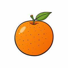 vector illustration of a tangerine