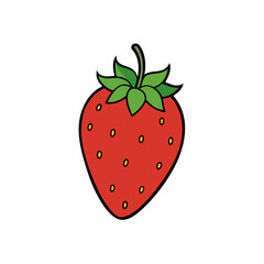 strawberry on white background