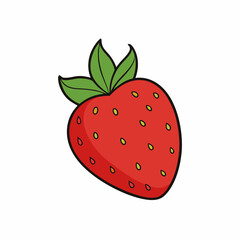 strawberry on white background