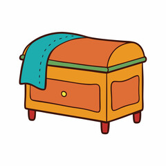 blanket chest isolated on white