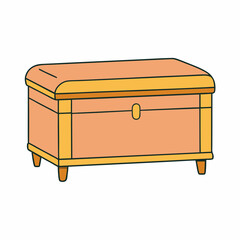 blanket chest isolated on white