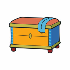 blanket chest isolated on white