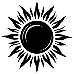 Black sun silhouette