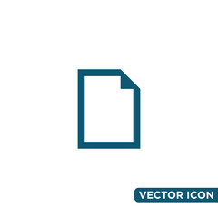 Simple Document Icon Design Template 