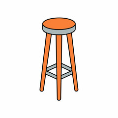 counter stool isolated on white
