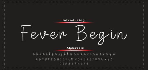 Lettering signature font isolated on black background. brush style alphabet. Vector logo letters.