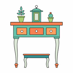 entryway table on white