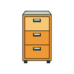 filing cabinet on white