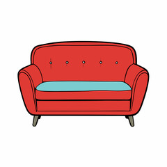 loveseat isolated on white